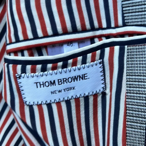 THOM BROWNE Prince of wales checked cotton-jacquard - Picture 13 of 15